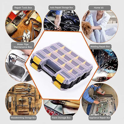 AIDY-PRO Hardware Organizer Box 34 Compartments Small Parts Organizer - Image 2