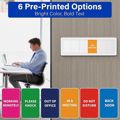 Office Door Signs with 6 Printed Status Options – Do Not Disturb, Out of Office - Image 6