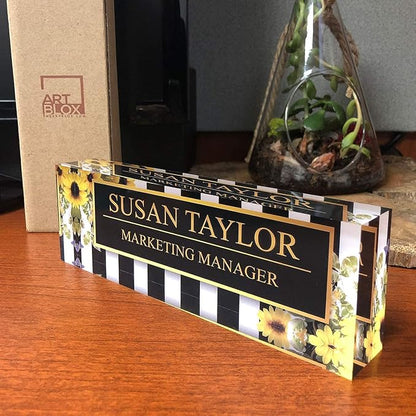 Artblox Office Desk Name Plate Personalized | Custom Name Plates on Acrylic - Image 4