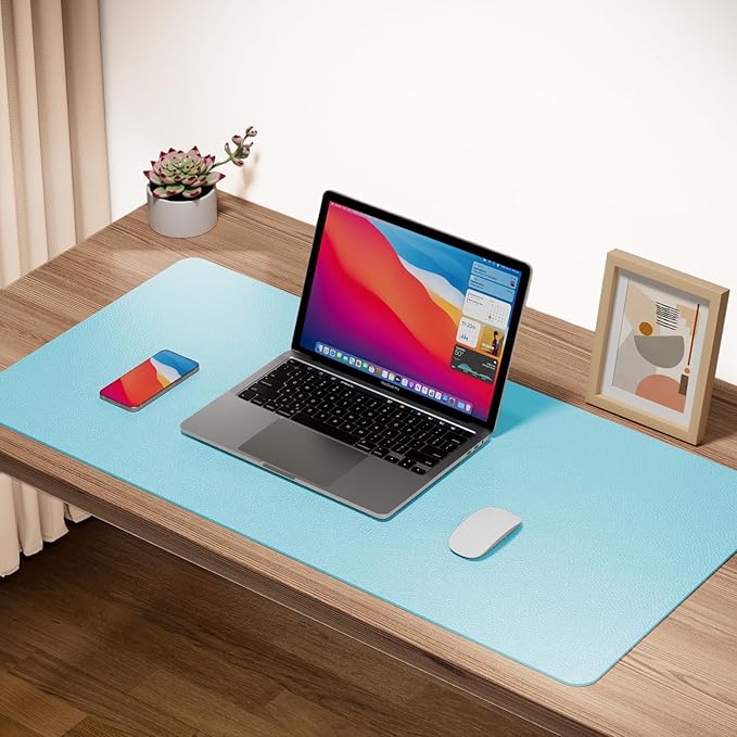 Boutilon Leather Desk Pad 30" x14", Non-Slip Mouse Pad, Office Desk Mat - Image 2