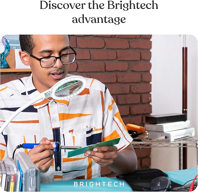 Brightech LightView Pro Flex 2 in 1 Magnifying Desk Lamp, 2.25x Light Magnifier - Image 9
