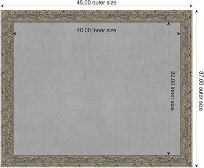 Amanti Art Silver Framed Magnetic Board 37x45 X-Large Vision Board - Image 2