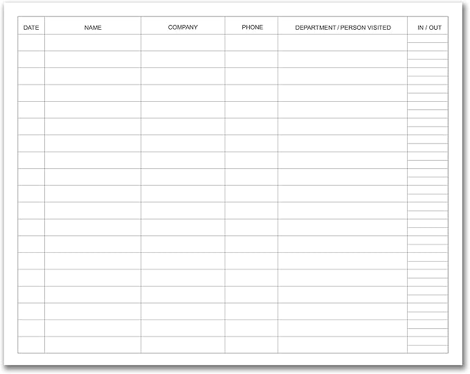 BookFactory Visitor Log Book/Visitor Register/Visitor Sign-in Book - Image 3