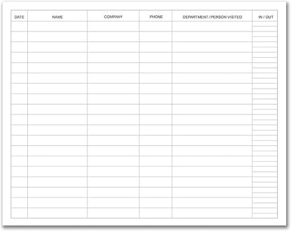 BookFactory Visitor Log Book/Visitor Register/Visitor Sign-in Book - Image 3