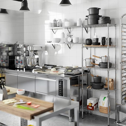 Regal Altair 14" Deep x 24" Wide x 74" Height Wire Shelving Kit | 5-Tier | NSF - Image 6