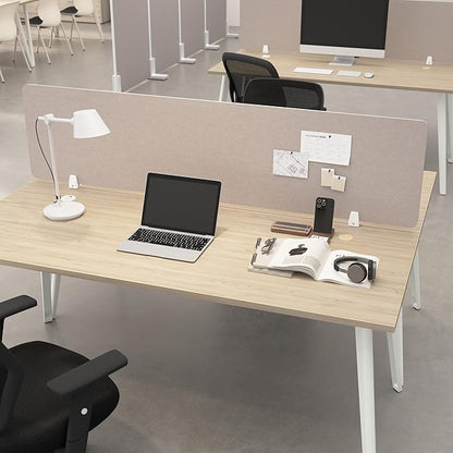 Bush Business Furniture 70W Desktop Privacy Screen in Warm Beige, Desk Mounted - Image 2