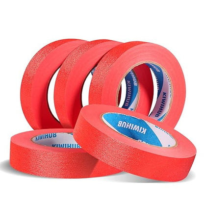 KIWIHUB Red Painters Tape, 1” x 60 Yds x 5 Rolls - Image 2