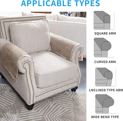 MINJIATEX Couch arm Covers, Non-Slip lace Sofa arm Cover Set of 2 Washable Sofa - Image 5