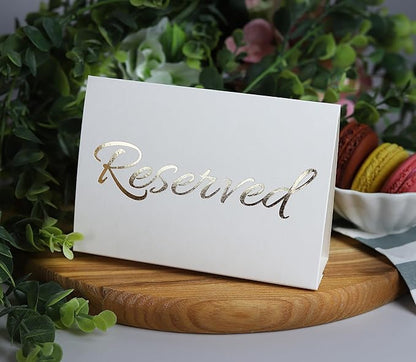 20 Pack Modern White Reserved Table Sign - Image 6