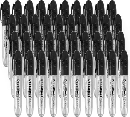 Dabo&Shobo Permanent Markers Jumbo Size, Bullet Tip, Large Black Permanent by DaboShobo