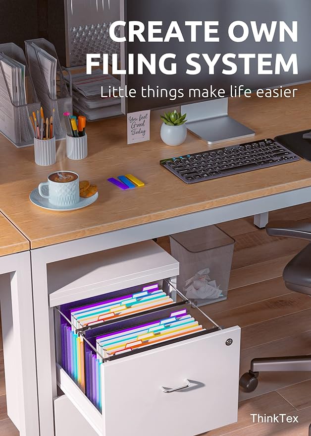 ThinkTex Plastic Expanding Hanging File Folders, 7 Innovative 1.2/'' Accordian - Image 6