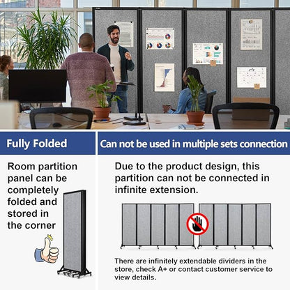 Strongbird Room Partition, Folding Privacy Divider, Office Partition Dividers - Image 2