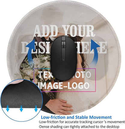 OHORTEB Custom Mouse Pad with Photo, Personalized Image Text Laptop Desk Mat - Image 3