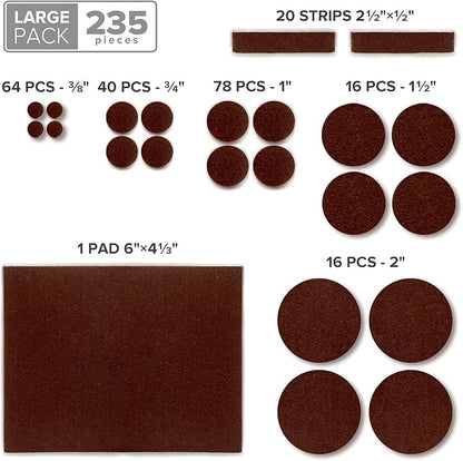 Felt Furniture Pads X-PROTECTOR 235 PCS Premium Furniture Pads - Image 5