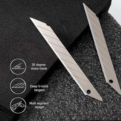 Gomake 100pcs Knife Replacement Blades, 30 Degree Carbon Steel 9mm Snap Off - Image 5