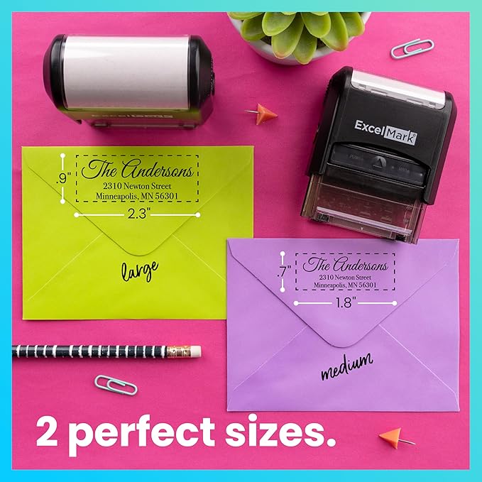 ExcelMark Personalized Return Address Stamp – Custom Self Inking Rubber Stamp - Image 3