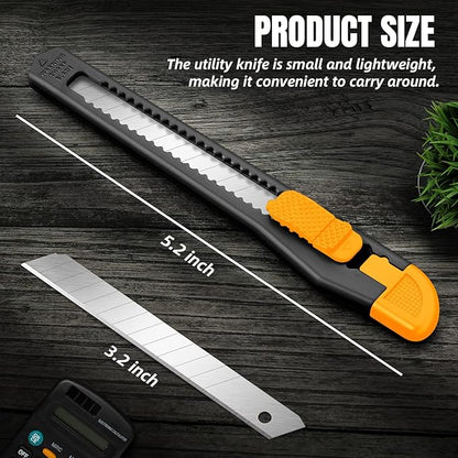 TIFICAL 24 Pack Box Cutter Retractable, Utility Knife 9MM Wide Snap-Off Blades - Image 4