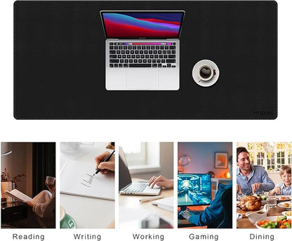 Mydours Extra Long PU Leather Desk Mat, 43.3" x 15.7", Waterproof Surface - Image 6