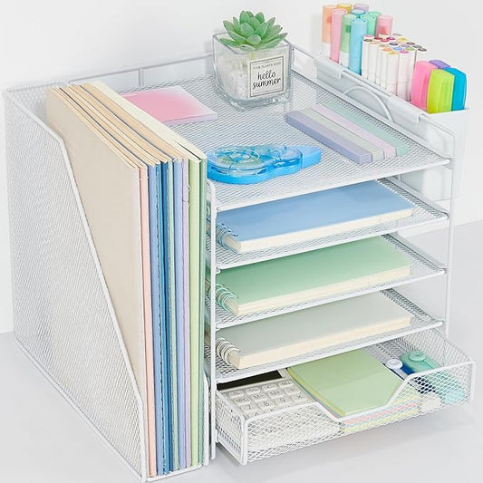 Gugsey Desk Organizer, 5-Tier Paper Letter Tray Organizer by Illuminatinglifewiththewarmthandloveoflight
