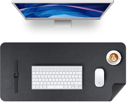 KINGFOM Desk Pad Office Desktop Protecter, PU Leather Desk Mat Blotters - Image 2