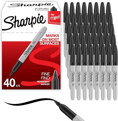 Sharpie Permanent Markers, Fine Point, Bulk Set by Sharpie