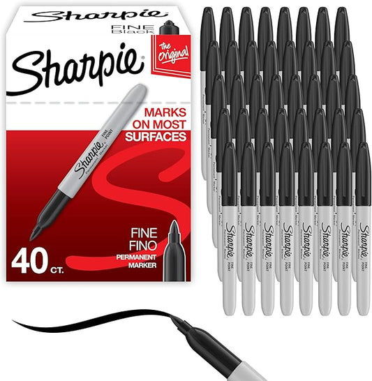 Sharpie Permanent Markers, Fine Point, Bulk Set by Sharpie