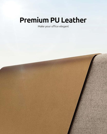 YSAGi Leather Desk Protector, Office Mat, Large Mouse Mat, Non-Slip PU Leather - Image 2