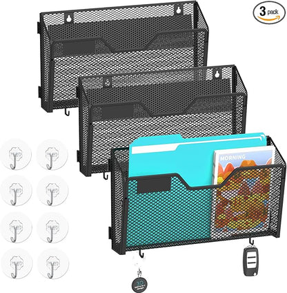 SUPEASY Magnetic File Holder, 3 Pack File Folder Organizer, Wall File Organizer by SUPEASY