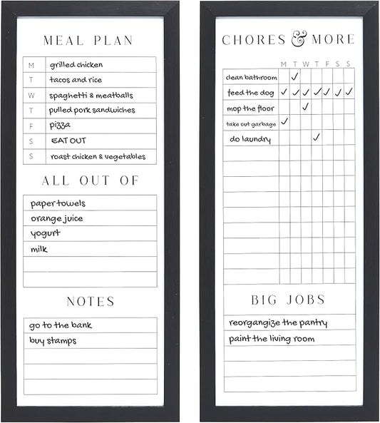 Sheffield Home Set of Two Family Planner Dry Erase Boards Featuring, Chore Chart by SheffieldHome