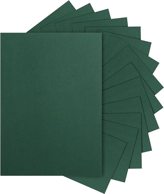 Silunkia 40 Sheets Dark Green Cardstock 8.5 x 11 Crafts Paper, 200gsm/75lb by Silunkia