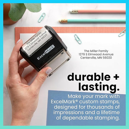 ExcelMark Custom Stamp – Clear & Crisp Impressions – Personalized Self-Inking - Image 4