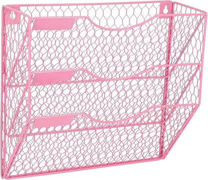EASEPRES Mail Organizer Wall Mount Hanging File Holder Storage, Metal Chicken - Image 7