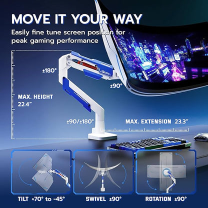 ARES WING Heavy Duty Single Monitor Arm - Image 6