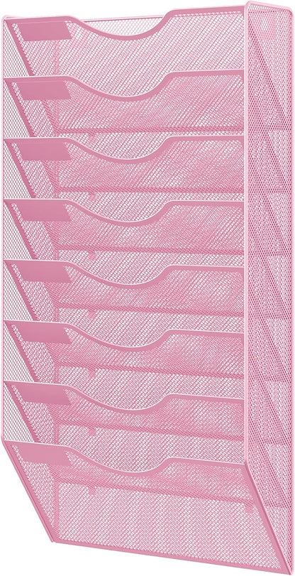 EasyPAG 8 Pocket Mesh Wall File Organizer, Hanging Paper Folder Holder by EasyPAG