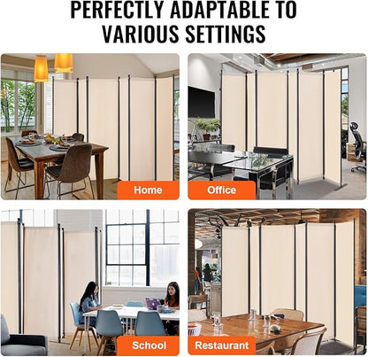 VEVOR Room Divider, 6 Panel Room Divider, Folding Privacy Screen and Portable - Image 6
