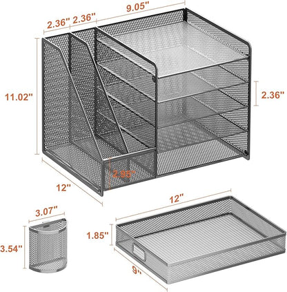 Marbrasse 5-Tier Paper Letter Tray Organizer - Image 6