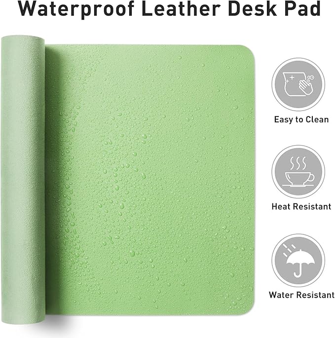 Aothia Leather Desk Pad Protector, Office Desk Mat, Large Mouse Pad, Non-Slip - Image 7