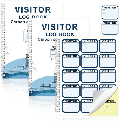 2 Pack of Visitor Badges Log by Unknown