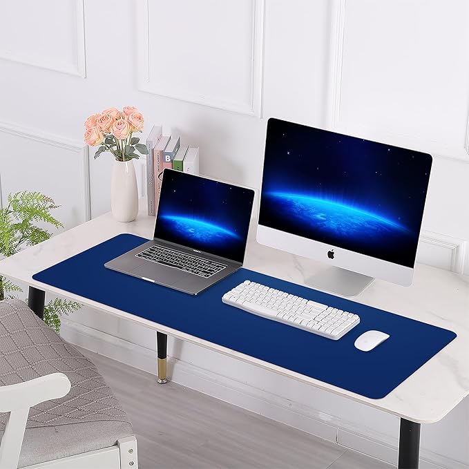Desk Mat, 35.4" x 17" Leather Desk mat, Double-Sided Desk Pad, Desk matt - Image 7