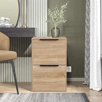 FATIGOS Wood File Cabinet 2 Drawer Filing Cabinets - Image 9