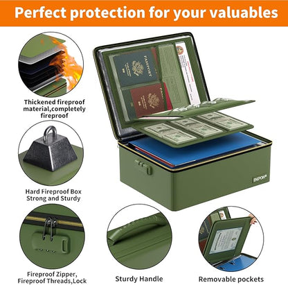 ENGPOW Fireproof Document Box, Hard Fireproof Box - Image 4
