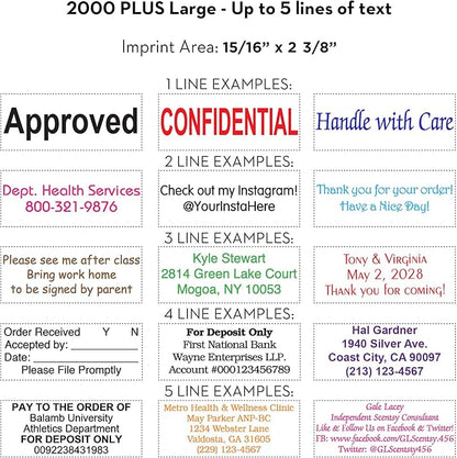 COLOP Large Size Self Inking Custom Text Stamp - Image 2