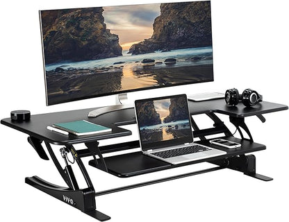 VIVO 48 inch Height Adjustable Large Stand Up Desk Converter, V Series by VIVO