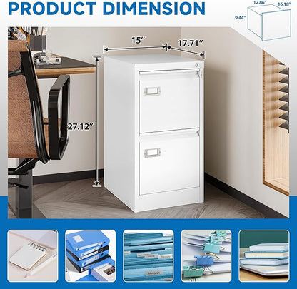 BYNSOE 2 Drawer File Cabinet - Image 4