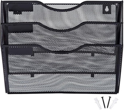 EASEPRES 3 Pocket Mesh Hanging Wall File Organizer, Wall Mounted Mail Paper - Image 8