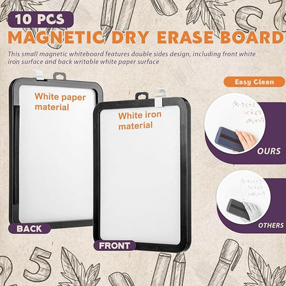 Outus 10 Pcs Dry Erase Mini White Boards Bulk 8.5 x 11'' Small Magnetic - Image 5