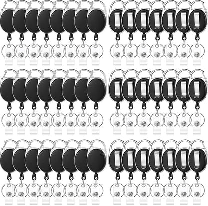 50 Pcs Badge Reels Retractable Heavy Duty Id Badge Holders Retractable Clip by TINSKY