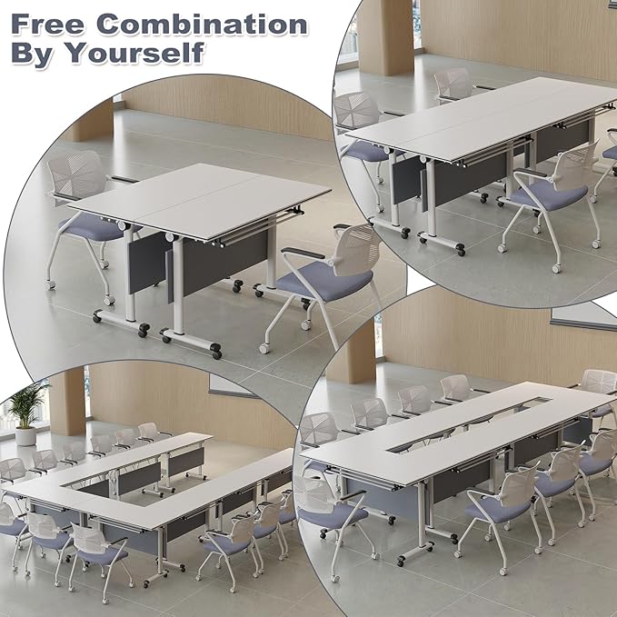 czxhaery Conference Table, Folding Conference Table, Folding Office Conference - Image 4
