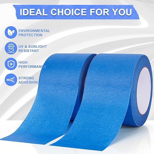 NEOACT 10 Rolls Blue Painters Tape 3 Inches, 55 Yards Multi-Surface Masking - Image 3