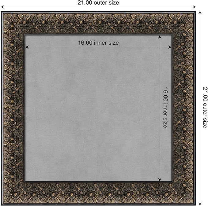 Amanti Art Black Framed Magnetic Board 21x21 Small Vision Board - Image 3